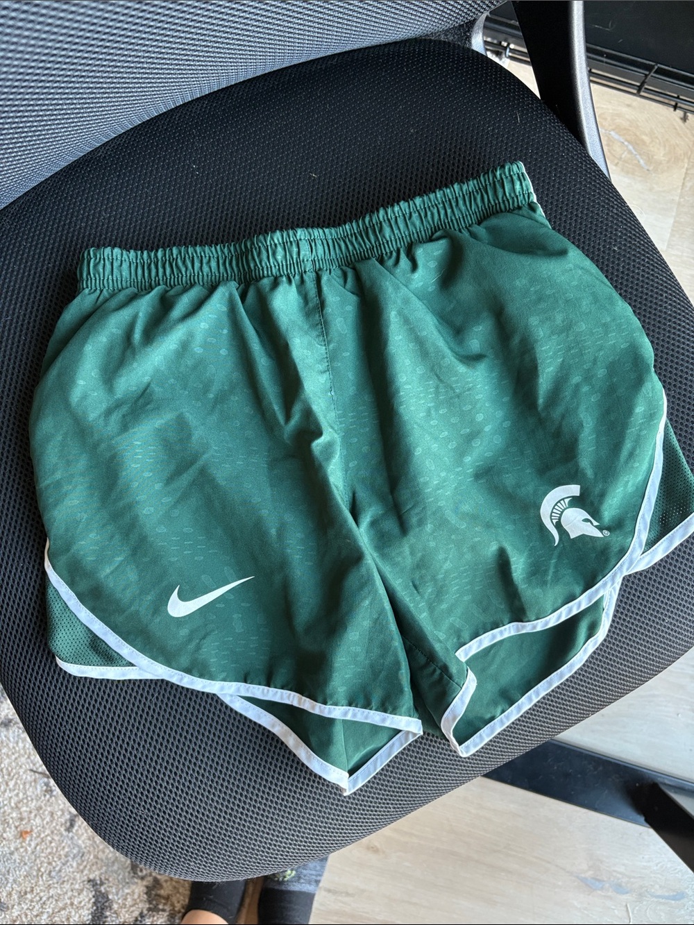 Nike Women’s MSU Michigan State Athletic Shorts with White Trim